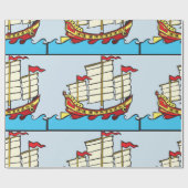 Chinesisches Segelschiff-Packpapier Geschenkpapier (Flach)
