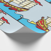 Chinesisches Segelschiff-Packpapier Geschenkpapier (Ecke)
