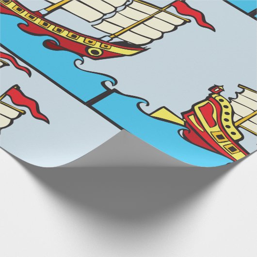 Chinesisches Segelschiff-Packpapier Geschenkpapier (Ecke)