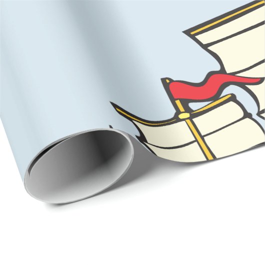 Chinesisches Segelschiff-Packpapier Geschenkpapier (Rolleneckpunkt)