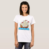 Chinesisches Segelschiff Womens T - Shirt (Vorne ganz)