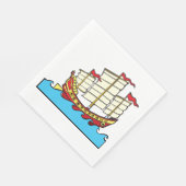Chinesisches Segelschiffpapier Napkins Serviette (Ecke)