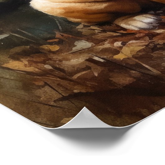 Chinesisches Shar-Pei Dog Art Print Poster (Ecke)