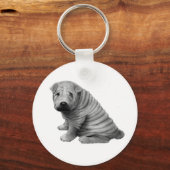 CHINESISCHES SHAR-PEI: REALISMUS DES RATES: HUND SCHLÜSSELANHÄNGER (Vorderseite)