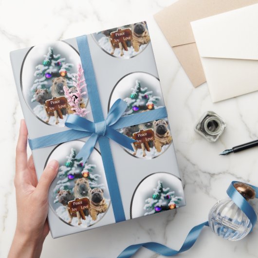 Chinesisches Shar-Pei-Weihnachtsfest Geschenkpapier (Schenken)