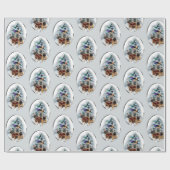 Chinesisches Shar-Pei-Weihnachtsfest Geschenkpapier (Flach)