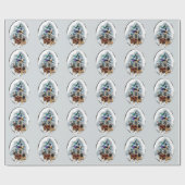 Chinesisches Shar-Pei-Weihnachtsfest Geschenkpapier (Flach)