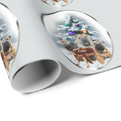 Chinesisches Shar-Pei-Weihnachtsfest Geschenkpapier (Rolleneckpunkt)
