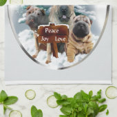 Chinesisches Shar-Pei-Weihnachtsfest Geschirrtuch (Gefaltet)