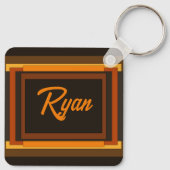 Chinesisches Silvesterschlange Monogram SqK01 Schlüsselanhänger (Rückseite)