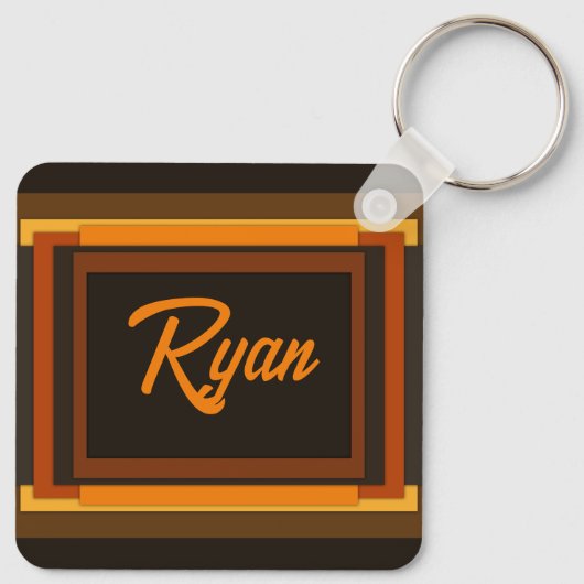 Chinesisches Silvesterschlange Monogram SqK02 Schlüsselanhänger (Rückseite)