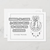 Chinesisches Sprichwort Farbpostkarte Postkarte (Vorne/Hinten)