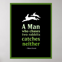 Chinesisches Sprichwort Poster