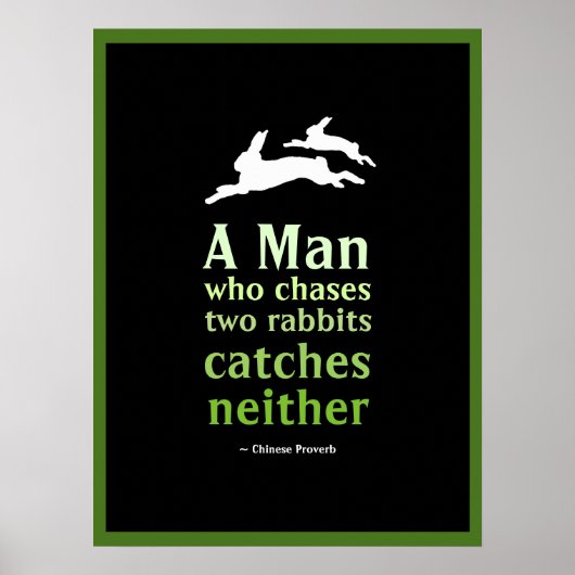 Chinesisches Sprichwort Poster (Vorne)