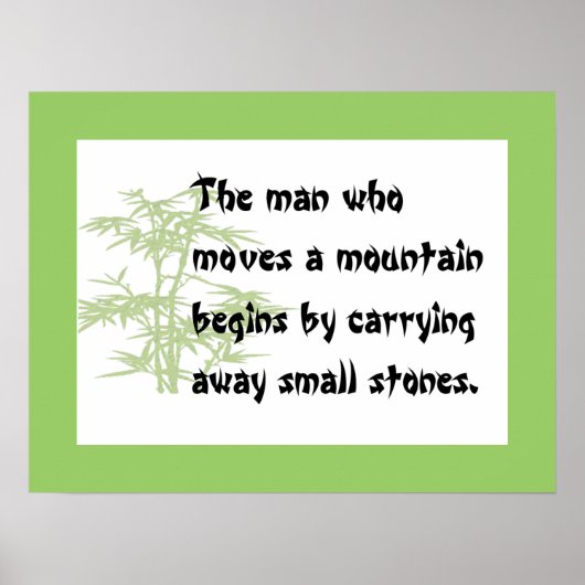 Chinesisches Sprichwort Poster (Vorne)