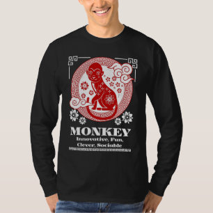 Chinesisches Sternzeichen-Affen-Persönlichkeit T-Shirt