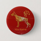 Chinesisches Sternzeichen für das Horoskop Button (Vorderseite)