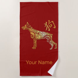 Chinesisches Sternzeichen für das Horoskop Strandtuch