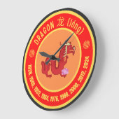 Chinesisches Sternzeichen Große Wanduhr (Winkel)