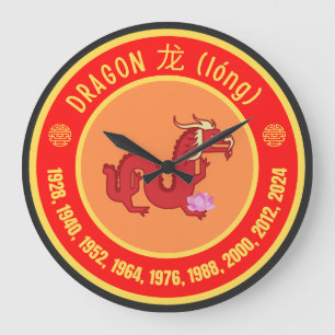 Chinesisches Sternzeichen Große Wanduhr