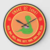 Chinesisches Sternzeichen Große Wanduhr (Vorderseite)