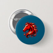 Chinesisches Sternzeichen Pferd Button (Vorne & Hinten)