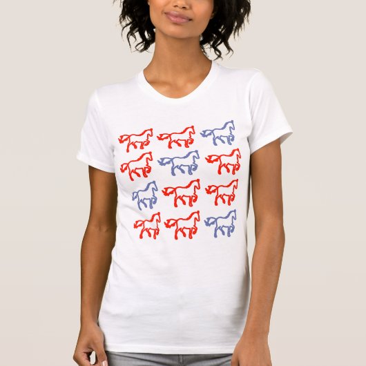 Chinesisches Sternzeichen-Pferd-Design T-Shirt (Vorderseite)