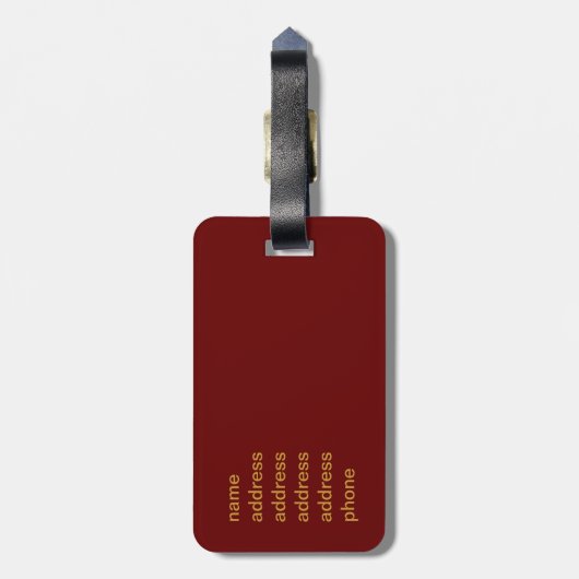 Chinesisches Sternzeichen: Pferd Gepäckanhänger (Rückseite vertikal)