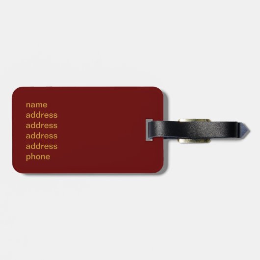 Chinesisches Sternzeichen: Pferd Gepäckanhänger (Rückseite horizontal)