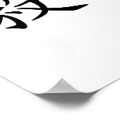 Chinesisches Symbol für Beharrlichkeit Poster (Ecke)