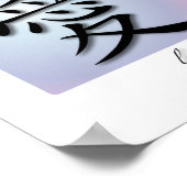 Chinesisches Symbol für die Liebe auf der Rückseit Poster (Ecke)