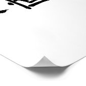 Chinesisches Symbol für ewige Liebe Poster (Ecke)