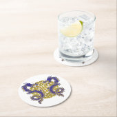 Chinesisches Symbol für Langlebigkeit und Drachen Runder Pappuntersetzer (Vor Ort)