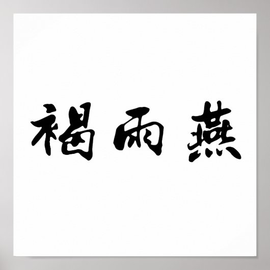 Chinesisches Symbol für Schnell Poster (Vorne)