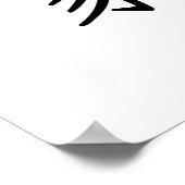 Chinesisches Symbol für Zuhause Poster (Ecke)