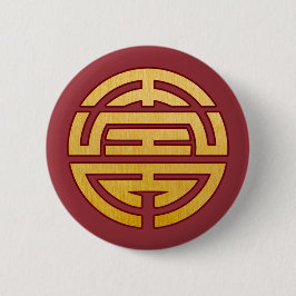 Chinesisches Symbol Shou: Langlebigkeit Button