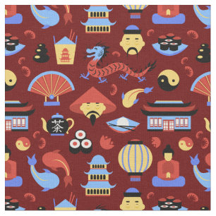 Chinesisches Symbolmuster Stoff