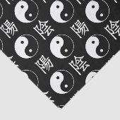 Chinesisches Textmuster für das Black Yinyang-Symb Seidenpapier (Ausschnitt)