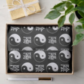 Chinesisches Textmuster für das Black Yinyang-Symb Seidenpapier (Geschenk)