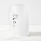Chinesisches Tierkreis-Drache-Geschenk Mattglas Bierglas (Vorderseite Links)