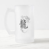 Chinesisches Tierkreis-Drache-Geschenk Mattglas Bierglas (Links)