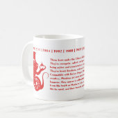 CHINESISCHES TIERKREIS-JAHR DER AFFE-TASSE KAFFEETASSE (Vorderseite Links)