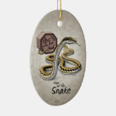 Chinesisches Tierkreis-Jahr der Schlangen-Kunst Keramik Ornament (Rechts)