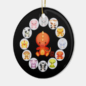 Chinesisches Tierkreis-Jahr des Drachen Keramikornament (Links)