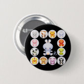 Chinesisches Tierkreis-Jahr des Kaninchens Button (Vorne & Hinten)
