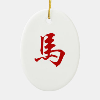 Chinesisches Tierkreis-Pferdesymbol Keramik Ornament