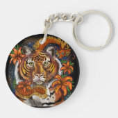 Chinesisches Tierkreisjahr des Tigers Schlüsselanhänger (Rückseite)