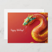 chinesisches Tiersymbol im neuen Jahr 2025 Postkarte (Vorne/Hinten)