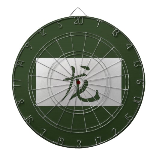 Chinesisches Tierzeichen Dragon grün Dartscheibe (vorne)