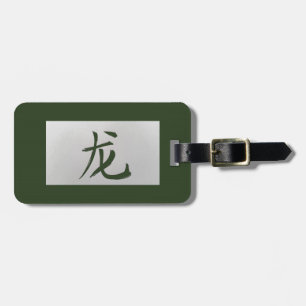 Chinesisches Tierzeichen Dragon grün Gepäckanhänger